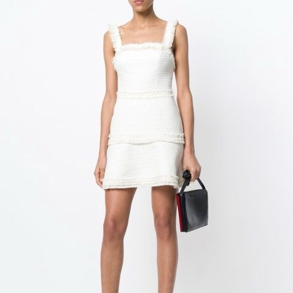 Alexis‎ Fabiana Tweed Cream Beige Mini Dress Medium - Picture 3 of 6